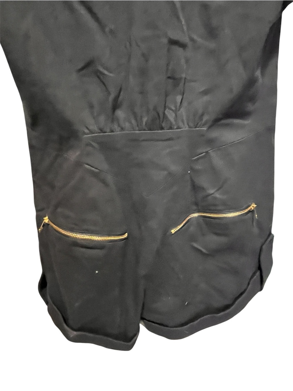 Esther Perbandt Marfa Overalls Black Zip-Front Short Sleeve Romper 36 - Picture 8 of 16